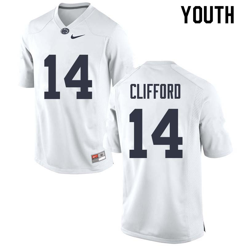 NCAA Nike Youth Penn State Nittany Lions Sean Clifford #14 College Football Authentic White Stitched Jersey PLB8098UQ